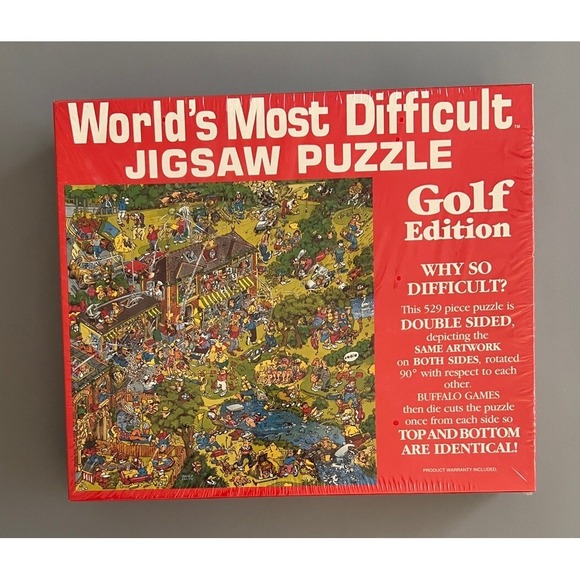 World's Most Difficult Jigsaw Puzzle Golf Edition 529 Pieces Double Sided Sealed - Picture 1 of 3
